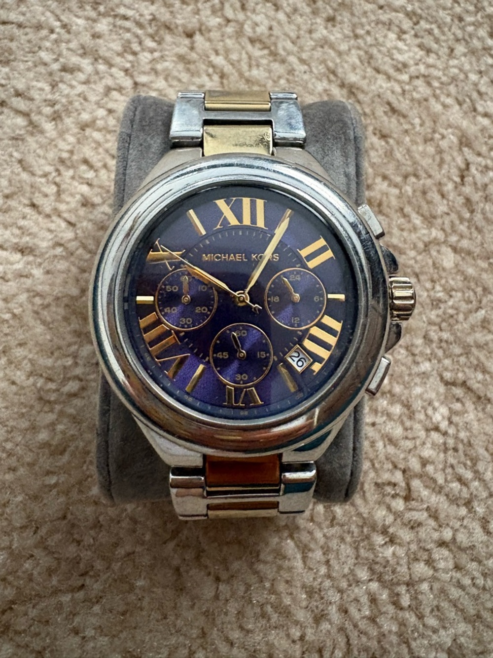 Michael Kors Silver and Gold Two-Tone Bradshaw MK-5606 Unisex Watch